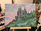 12x9 Whimsical Art, Original Piece, Acrylic/Stretch Canvas, By Rabbit Paw Studio