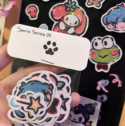 Sanrio Sticker Pack 01 Sparkling Laminate Handmade Stickers By Rabbit Paw Studio