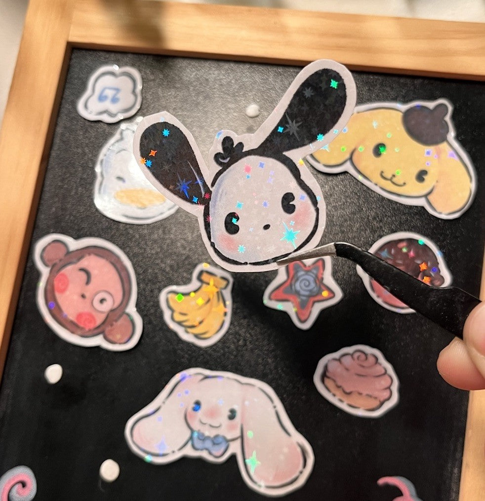 Sanrio Sticker Pack 03 Sparkling Laminate Handmade Stickers By Rabbit Paw Studio