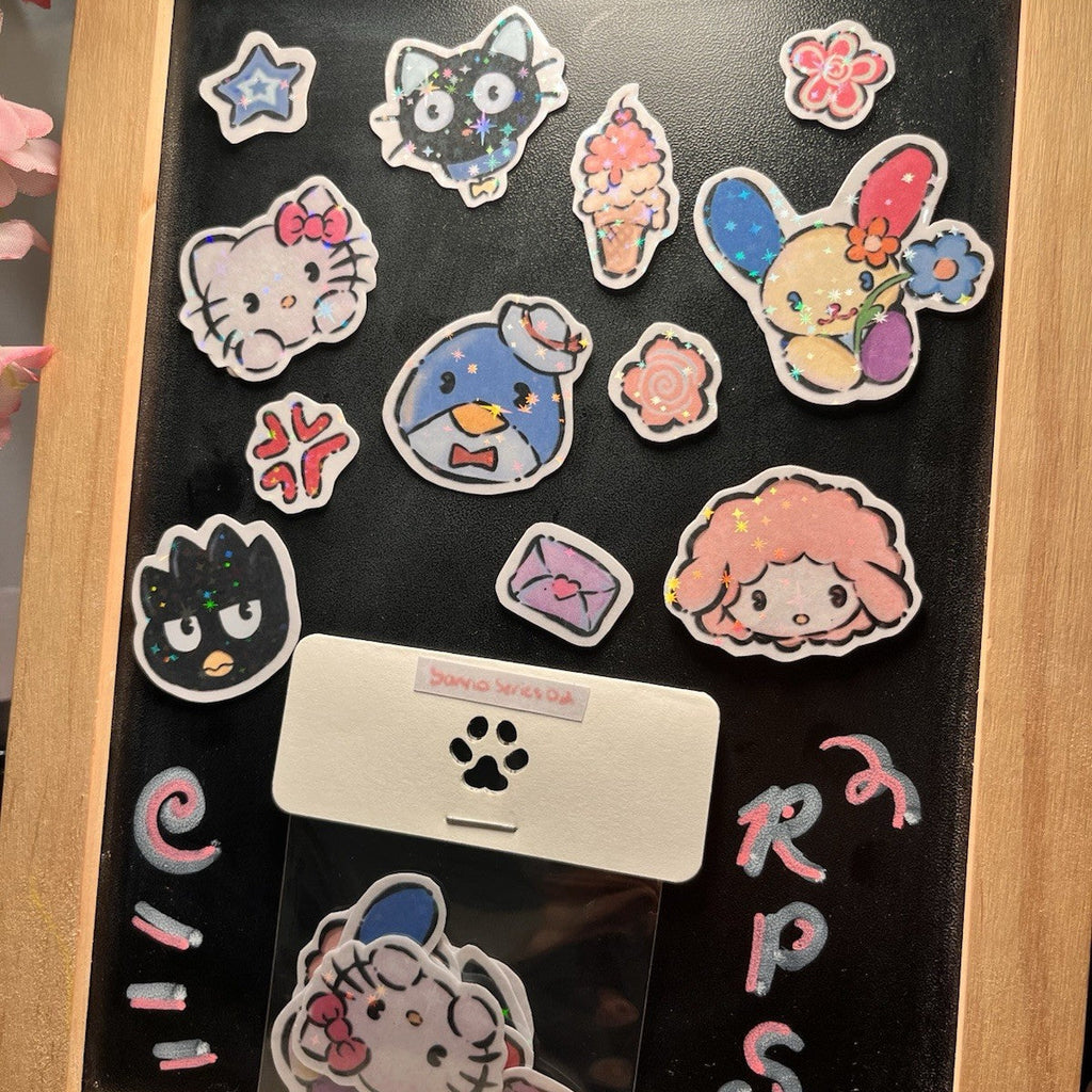 Sanrio Sticker Pack 02 Sparkling Laminate Handmade Stickers By Rabbit Paw Studio