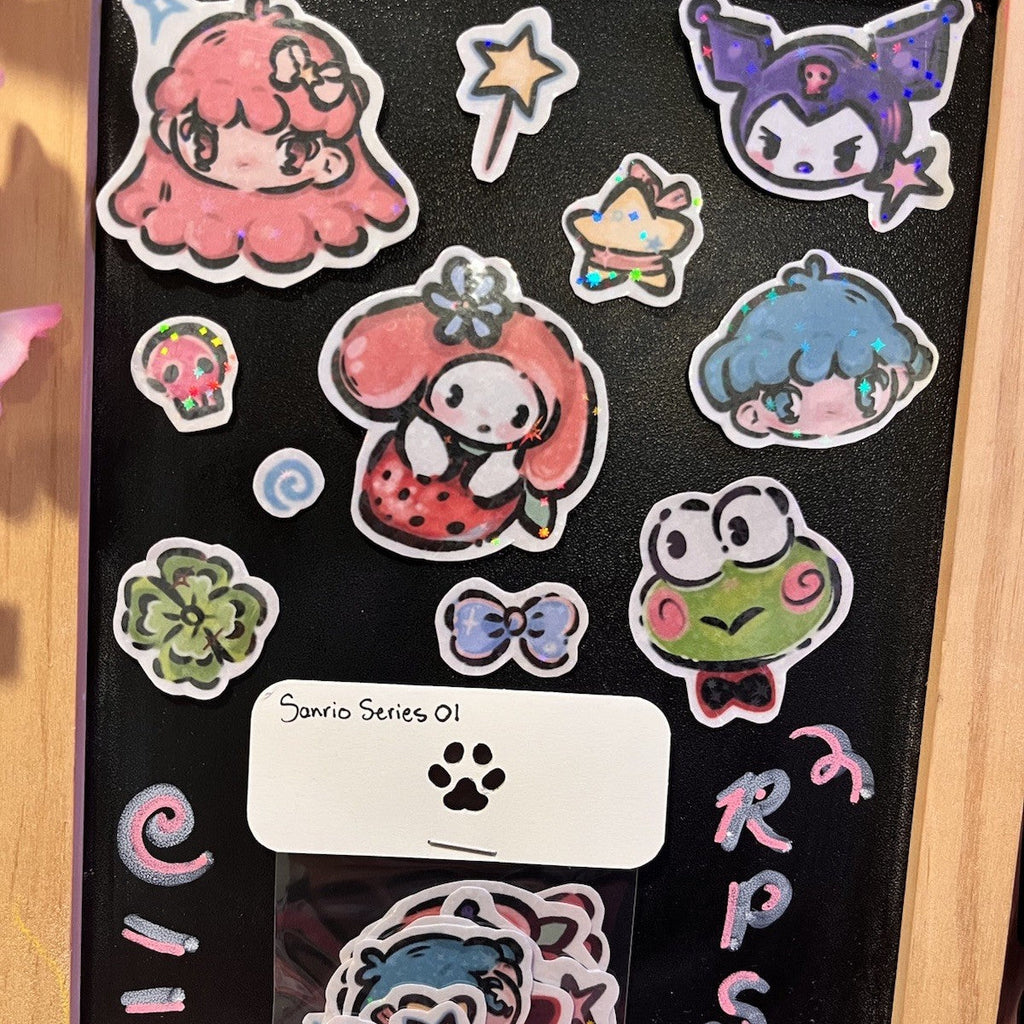 Sanrio Sticker Pack 01 Sparkling Laminate Handmade Stickers By Rabbit Paw Studio